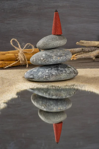 Zen Image Different Types Incense Smoke — Stock Photo, Image