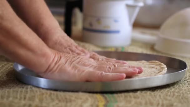 Beautiful Shot Process Preparing Homemade Pizza Dough — Stok video