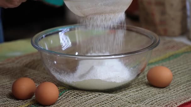 Uma Bela Foto Processo Preparação Uma Massa Pizza Caseira — Vídeo de Stock