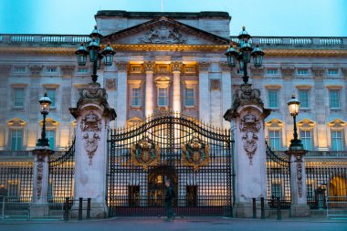 The entrance gate of the Buckingham Palace in London, United Kingdom clipart