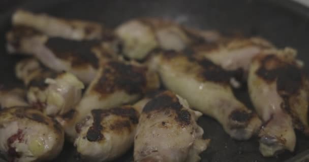 Close Grilled Meat — Stock Video