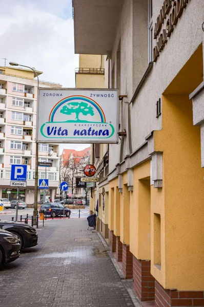 Poznan Poland Jan 2018 Vita Natura Shop Sign Building City — Stock Photo, Image