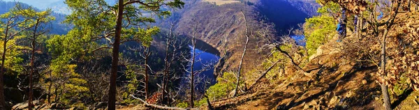 Teletin República Checa Febrero 2021 Mirador Río Serpenteante Valle —  Fotos de Stock