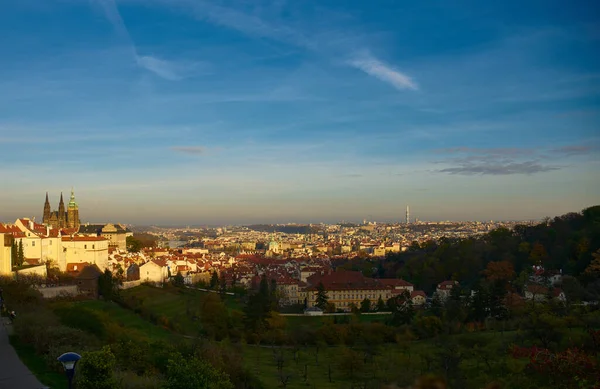 Vista Panorámica Del Centro Histórico Praga Atardecer —  Fotos de Stock