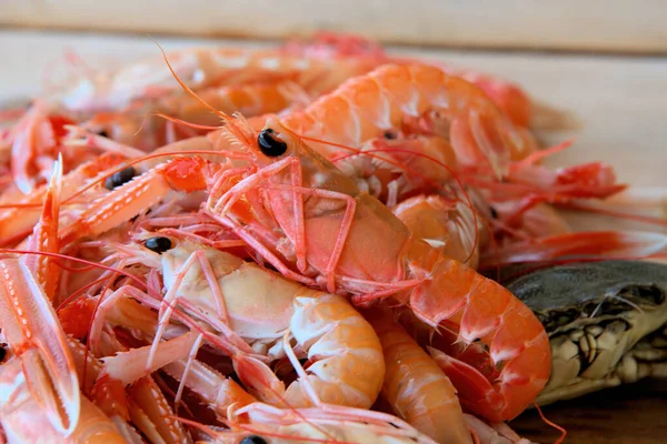 Écrevisses Fraîches Prêtes Cuire Écrevisses Pêchées Dans Mer Égée — Photo