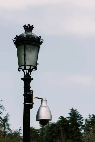 Vertikální Záběr Staré Pouliční Světlo — Stock fotografie