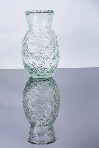 stock image A vertical shot of a glass crystal vase