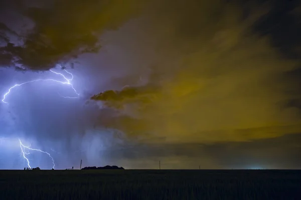 Scenic Lightning Thunderstorm — Stock Photo, Image