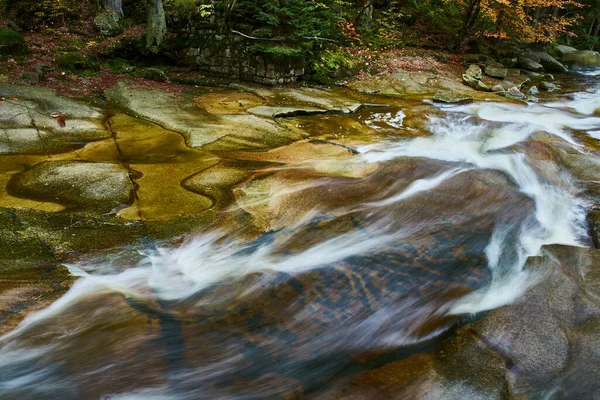 Herbst Blick Auf Mumlava Fluss Und Wasserfälle Der Nähe Von — Stockfoto