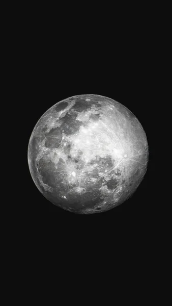Mystisk Vertikal Närbild Månen Mörk Bakgrund — Stockfoto