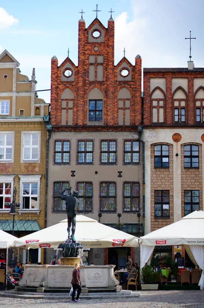 Poznan Pologne Sept 2013 Restaurants Cafés Sur Vieille Place — Photo