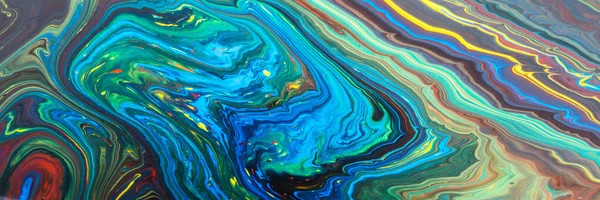Ein Farbenfrohes Ölgemälde Mit Abstraktem Muster — Stockfoto