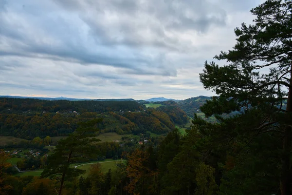 Herbstszene Aus Besednicke Skaly Tschechien — Stockfoto