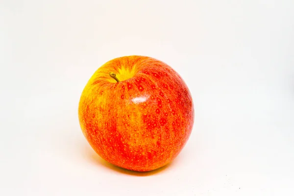 Czerwone Jabłko Białym Tle — Zdjęcie stockowe