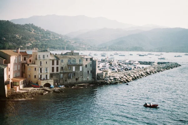 Vakantie Corsica Frankrijk Prachtig Landschap Zonsondergang Zomer — Stockfoto