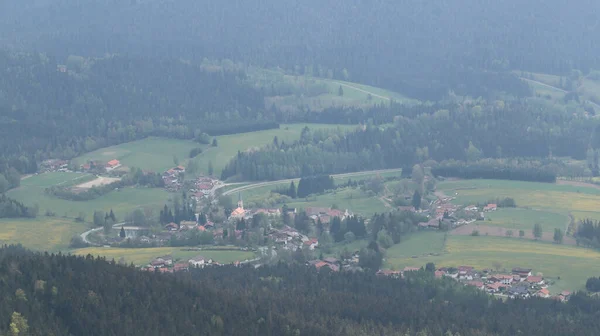 Una Vista Ángulo Alto Pueblo Lohberg Desde Cima Montaña Grosser — Foto de Stock