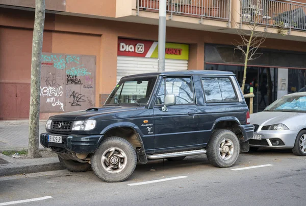 Barcelona Espanha Mar 2021 Barcelona Espanha Março 2021 Carro Road — Fotografia de Stock