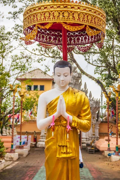 Eine Vertikale Aufnahme Der Buddha Statue Chiang Rai Thailand — Stockfoto