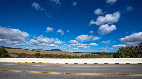 Venkovská Krajina Krásnou Zelení Silnice Santa Catarina Brazílie — Stock fotografie