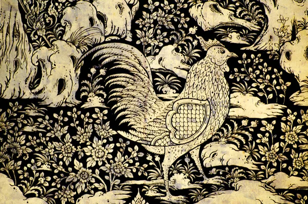 Марта 2021 Года Золотые Росписи Цыплят Черном Фоне Ват Мбаппе — стоковое фото