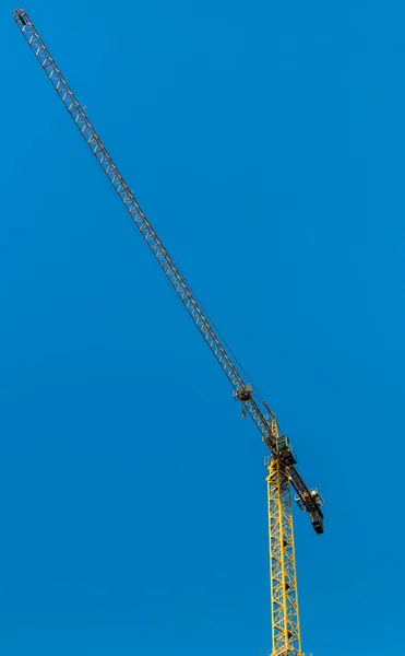 Plan Vertical Une Grue Contre Ciel Bleu Clair — Photo