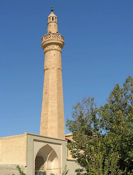 Uma Antiga Mesquita Típica Minarete Irã — Fotografia de Stock