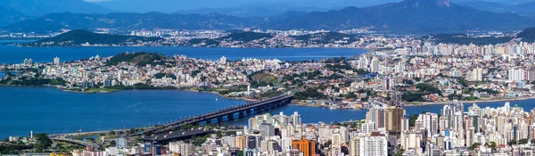 Panoramatický Letecký Pohled Florianopolis Brazílie — Stock fotografie