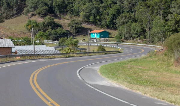 Rural Landscape Plantations Road Santa Catarina Brazil — Stock Photo, Image