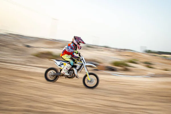 Dubai Emiratos Árabes Unidos Mar 2021 Motocross Junior Moto Pista — Foto de Stock