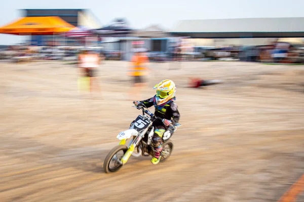 Dubai United Arab Emirates Mrt 2021 Junior Motorcross Rider Motorfiets — Stockfoto