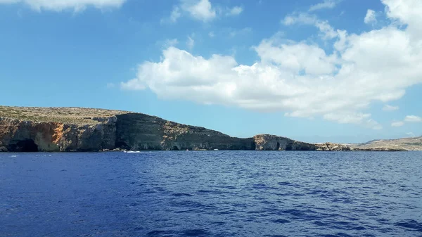 Closeup Shot Northern Rocky Coast Comino Island Malta — Stock Photo, Image