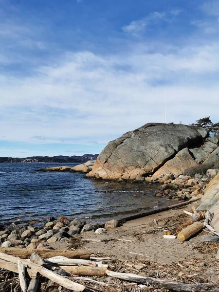 Eine Küstenlandschaft Bei Sommaroya Nordnorwegen — Stockfoto