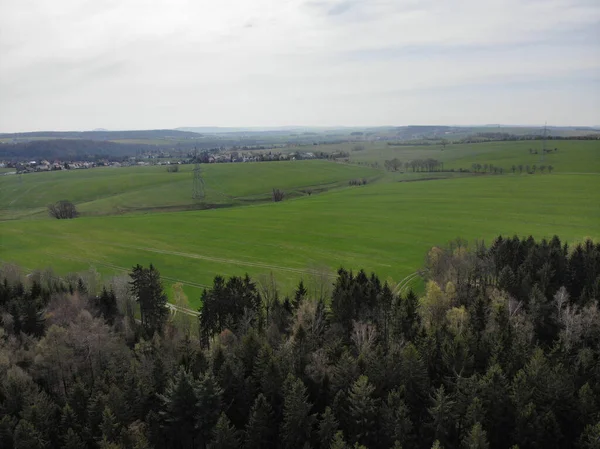 Una Vista Aérea Paisaje Con Una Hermosa Vegetación Alemania — Foto de Stock