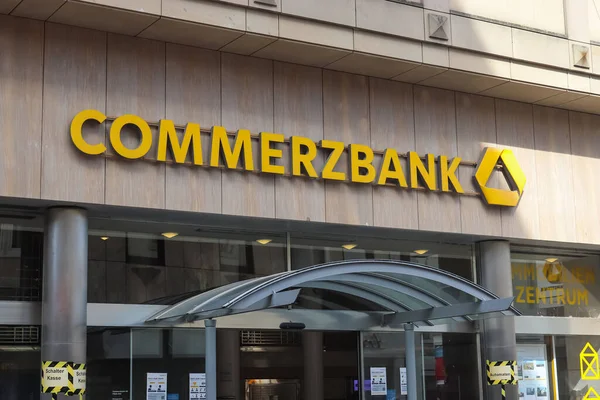 Kiel Germany Apr 2021 Entrance Commerzbank Store City Kiel Germany — Stock Photo, Image