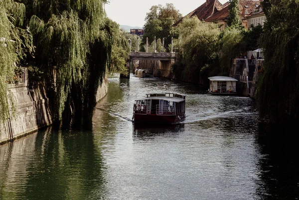 Rivière Ljubljanica Ljubljana Slovénie — Photo