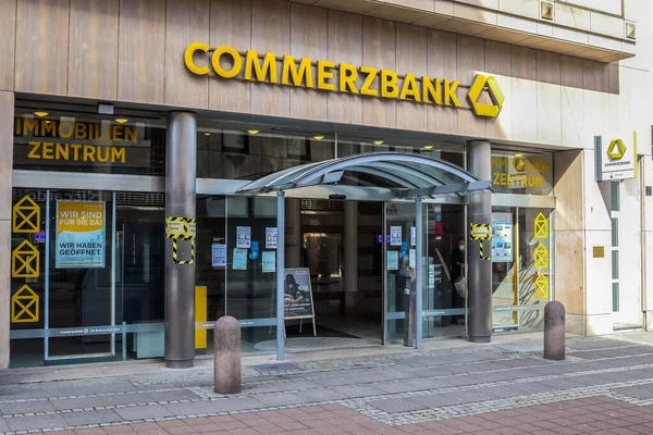 Kiel Tyskland Apr 2021 Inträde Till Commerzbank Store Staden Kiel — Stockfoto