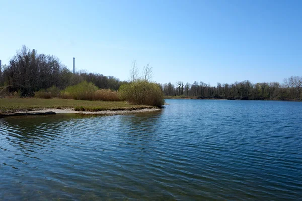 View Lake Gradski Park Bundek Zagreb Horvátország — Stock Fotó