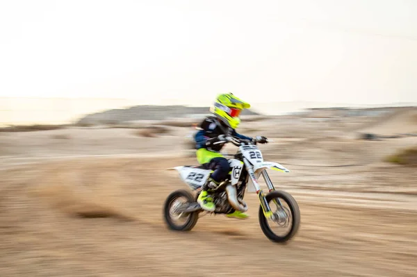 Dubai Emiratos Árabes Unidos Mar 2021 Motocross Junior Moto Pista — Foto de Stock