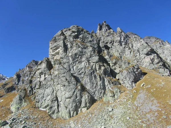 Bergformation Vid Pizol Gallen Schweiz Geologiskt Del Glarusalperna Tydligen Kalksten — Stockfoto