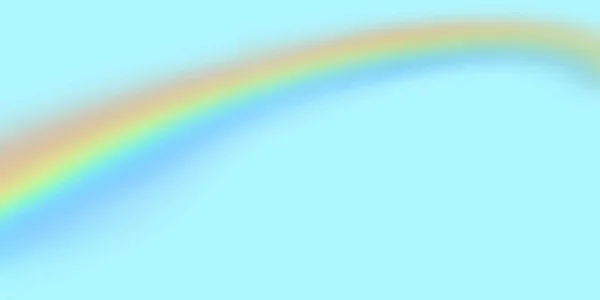 在蓝色背景上一张孤立的彩虹的照片 在角落里留有文字的空间 — 图库照片