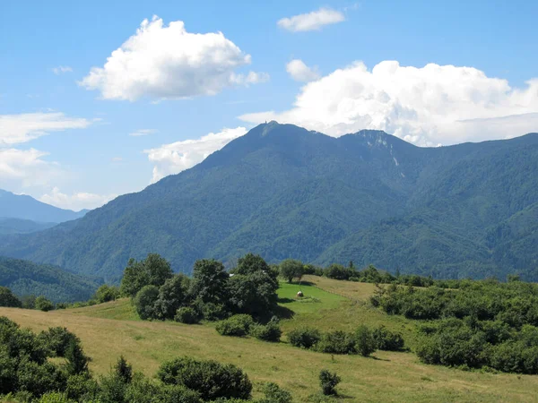 Vacker Utsikt Över Bucegi Bergen Från Sacele Rumänien — Stockfoto
