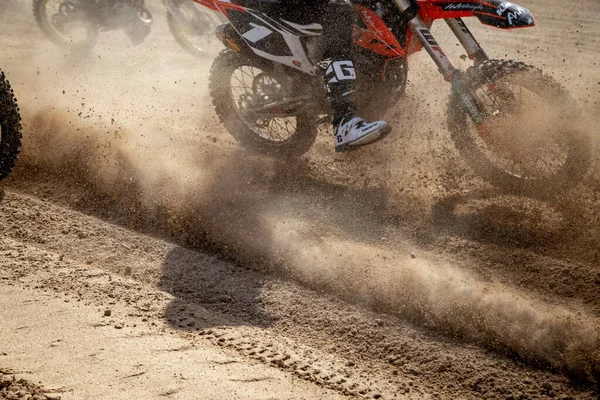 Dubai United Arab Emirates Ledna 2021 Motorcross Jezdci Písečných Závodech — Stock fotografie