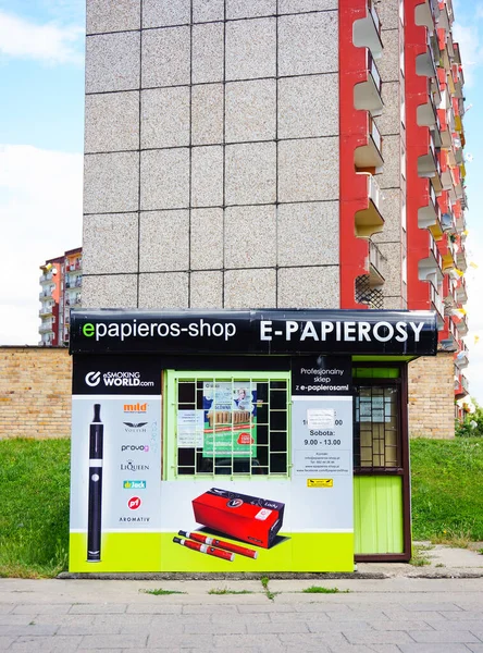 Poznan Polen April 2016 Epapieros Shop Kleiner Laden Mit Elektrischen — Stockfoto