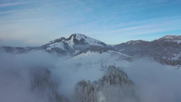 Arkadaki Dağların Güzel Manzarası — Stok video