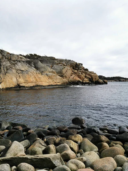 Una Hermosa Toma Lago Rekvik Noruega — Foto de Stock