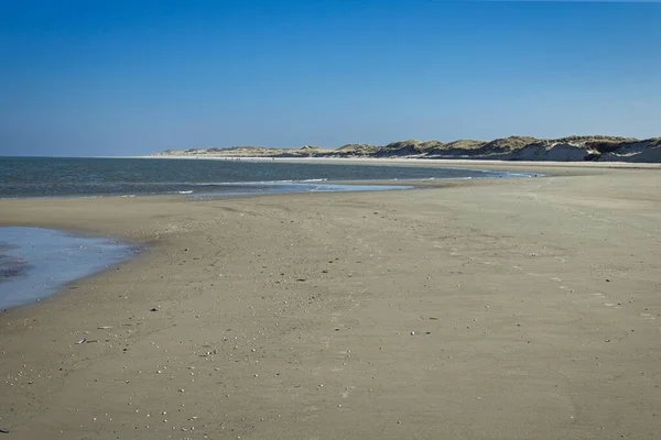 Empty Sandy Coast Sea Hills Background — Stock fotografie