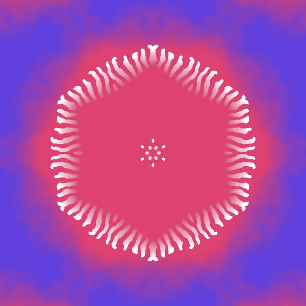 Μια Απεικόνιση Ενός Ροζ Μοβ Μοτίβου Σχήμα Λουλουδιού — Φωτογραφία Αρχείου