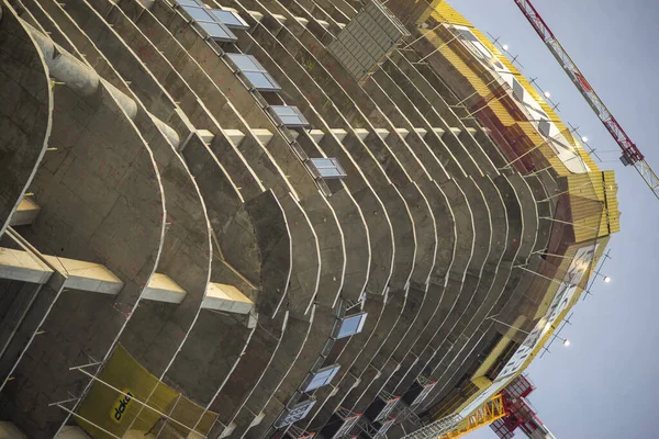 Una Toma Bajo Ángulo Construcción Del Edificio —  Fotos de Stock