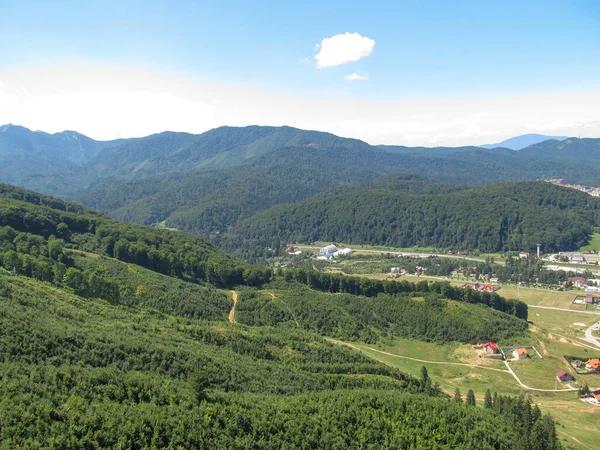 Una Splendida Vista Dei Monti Bucegi Sacele Romania — Foto Stock
