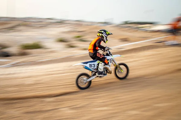 Dubai United Arab Emirates Μαρ 2021 Junior Motocross Rider Motorbike — Φωτογραφία Αρχείου